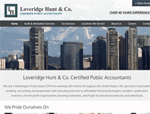 Tablet Screenshot of loveridgehuntcpa.com